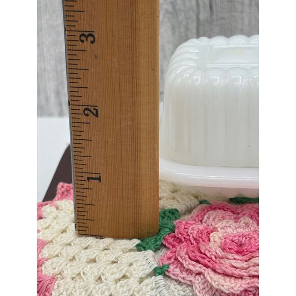 Vintage Milk Glass HALF STICK Butter Dish 50s Kitchen Decor - Picture 7 of 8